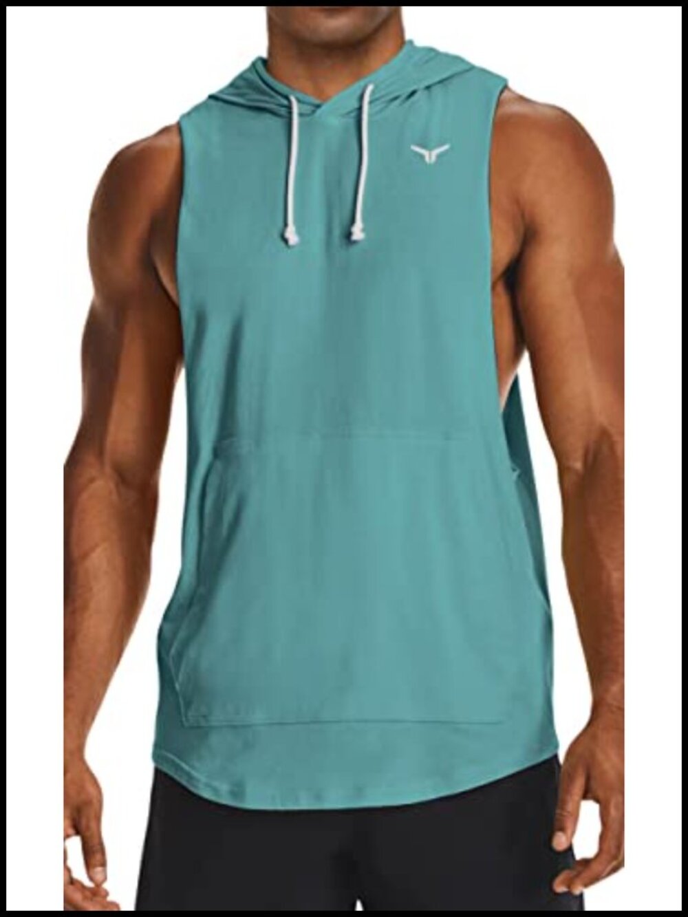 Men's Cut Off Sleeveless Workout Hoodie Tank Top Gym Muscle Shirt